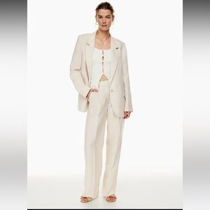 Aritzia effortless pants, short 00, color: natural ecru